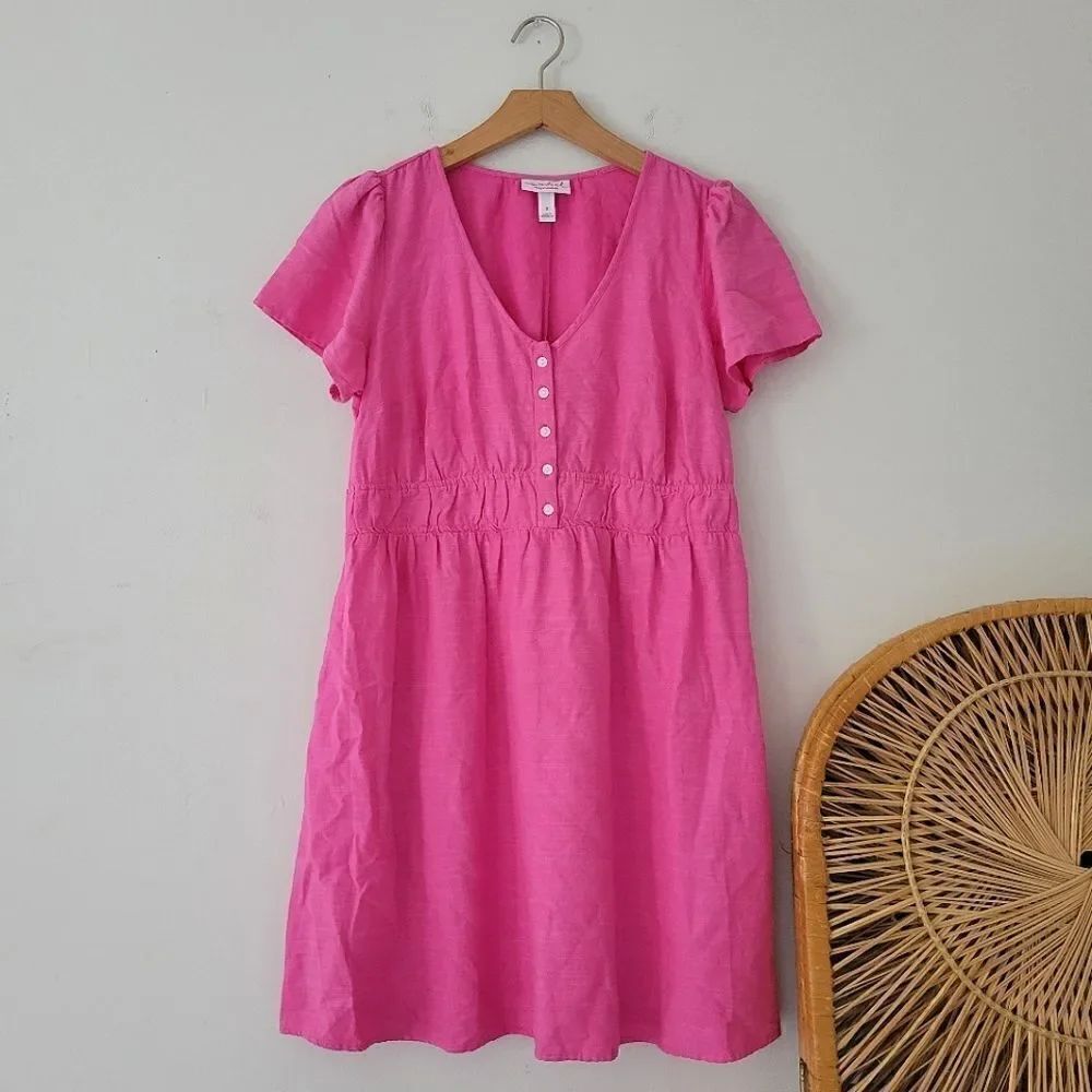 Isabel Maternity Ingrid + Isabel Pink Mini Dress Cotton Blend Short Small